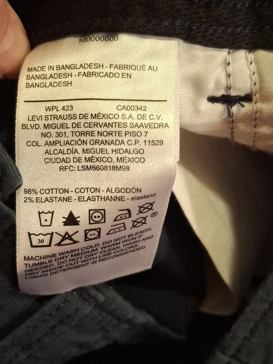 Mens Levi Denizen Blue Cargo Shorts - Picture 4 of 6